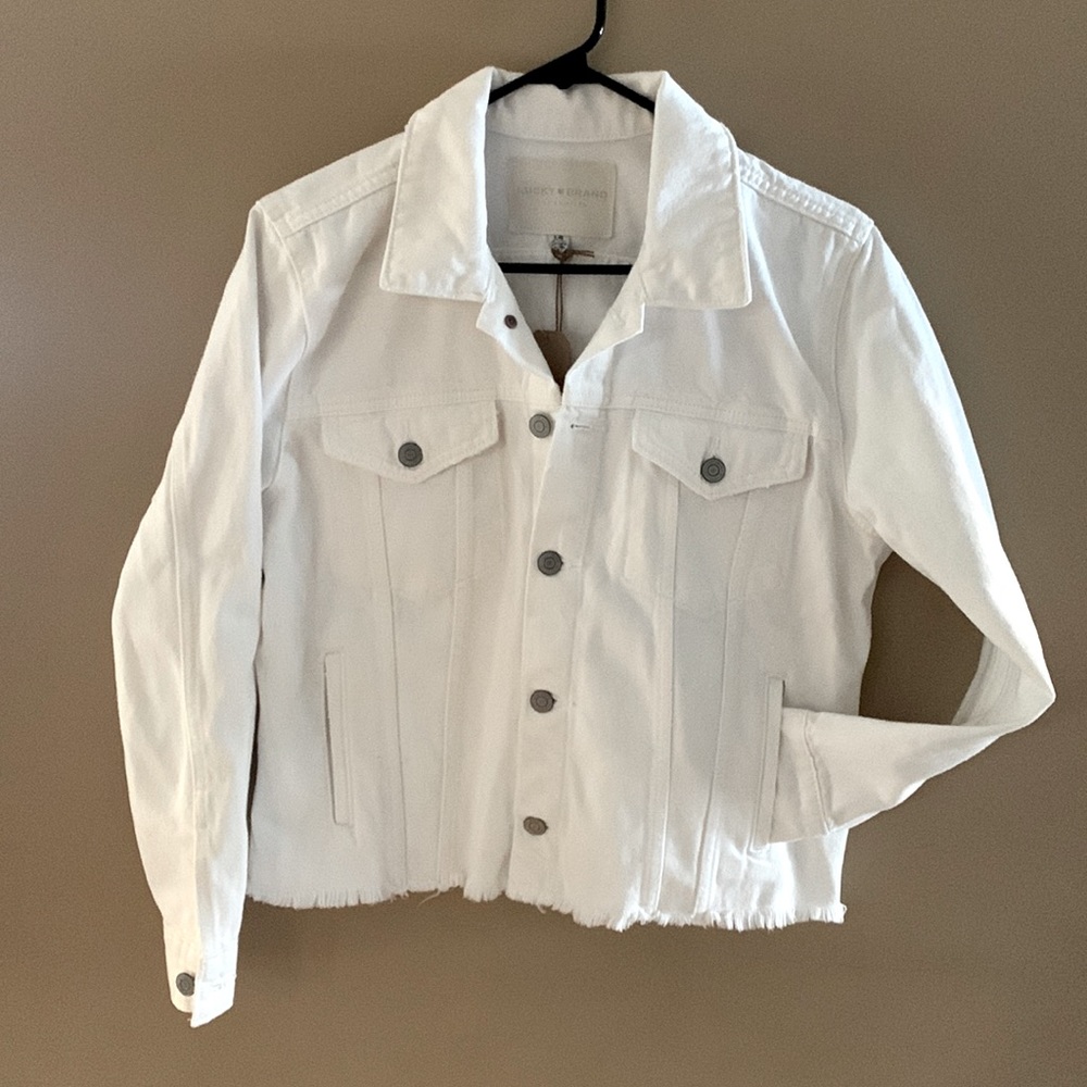 Lucky Brand White Denim Jacket - NWT size L